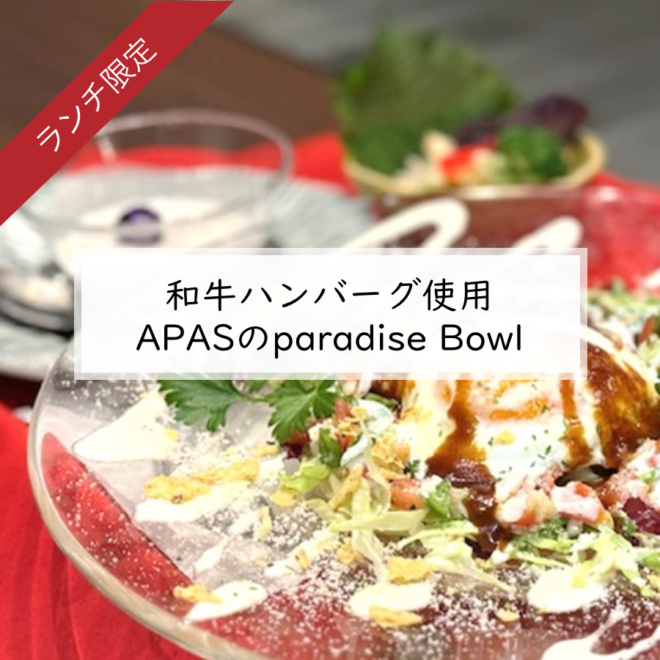 ランチ限定　和牛ハンバーグ使用　APASのparadise Bowl